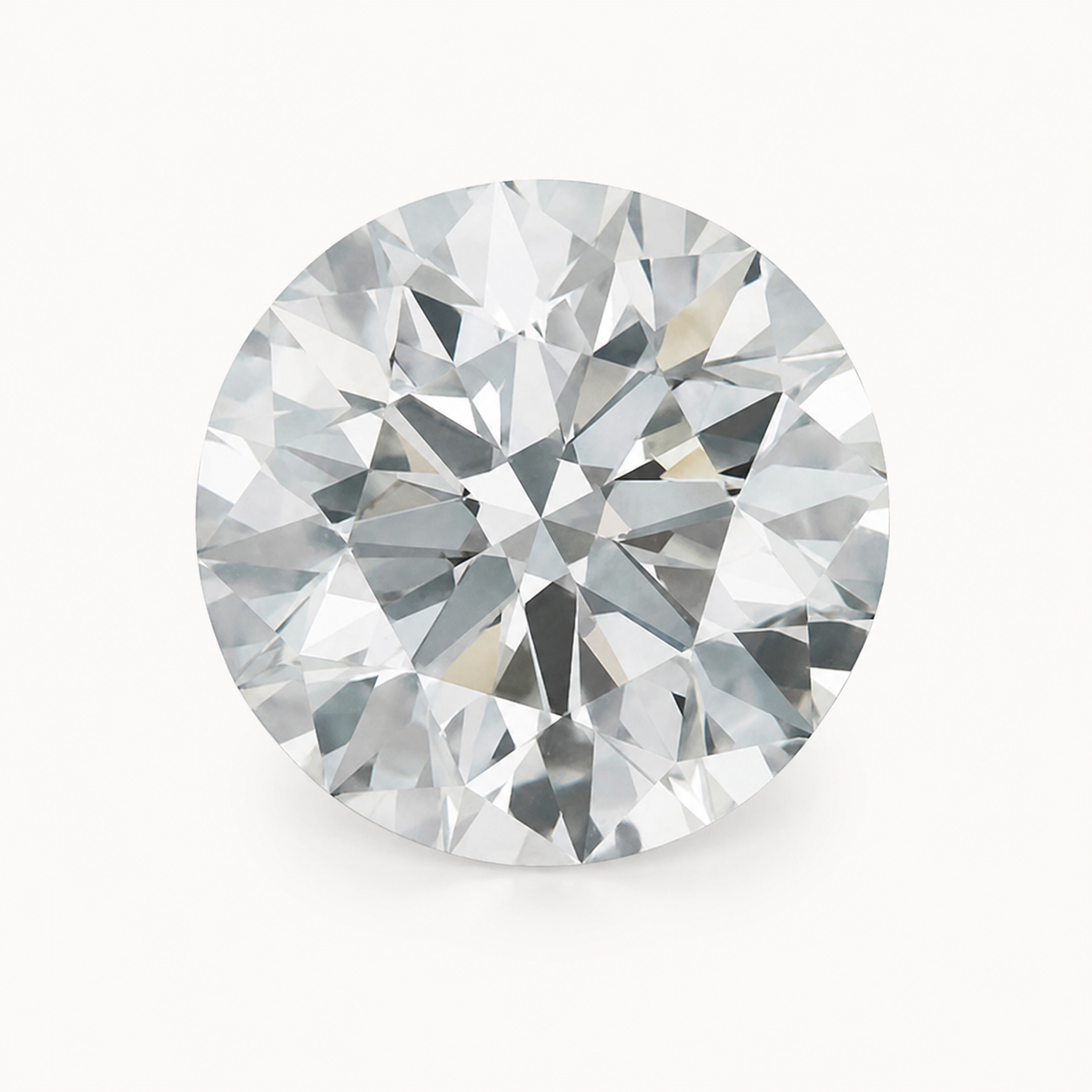 Round white diamond