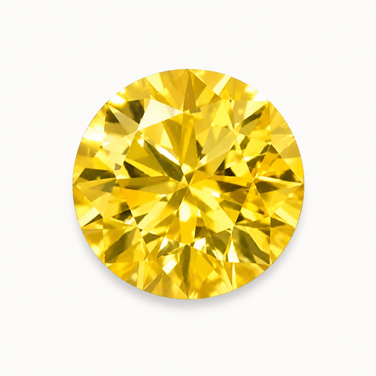 Round yellow diamond
