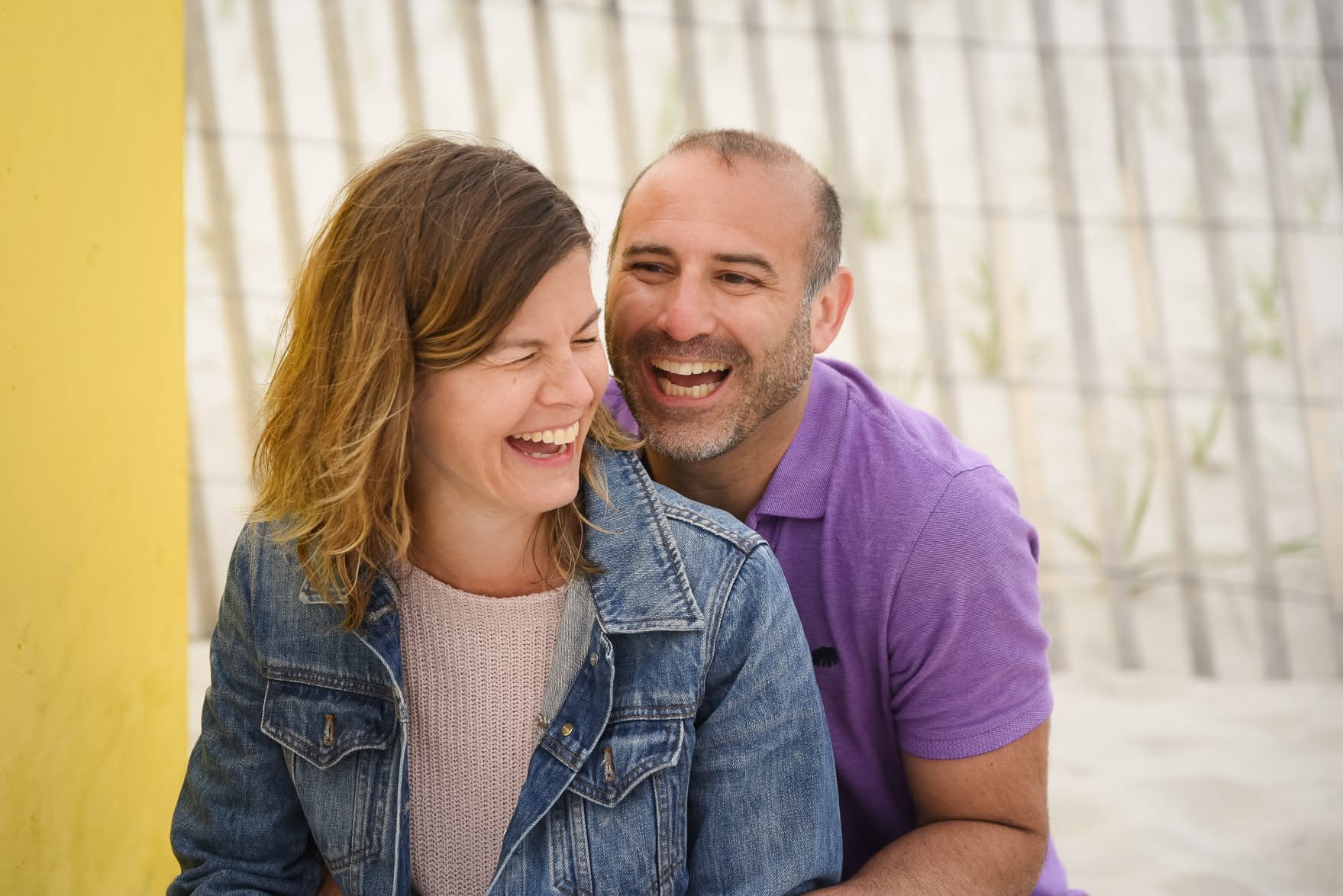 Jill and Alex Muller laughing together