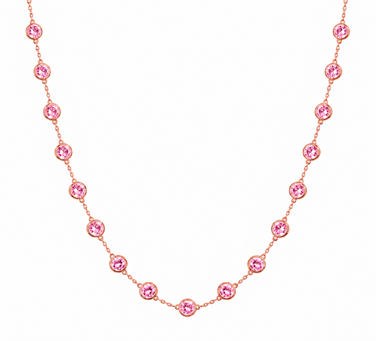 Pink Lab-Grown Diamond Diamonds by the Yard — 8.25 ctw in 14K Rose Gold