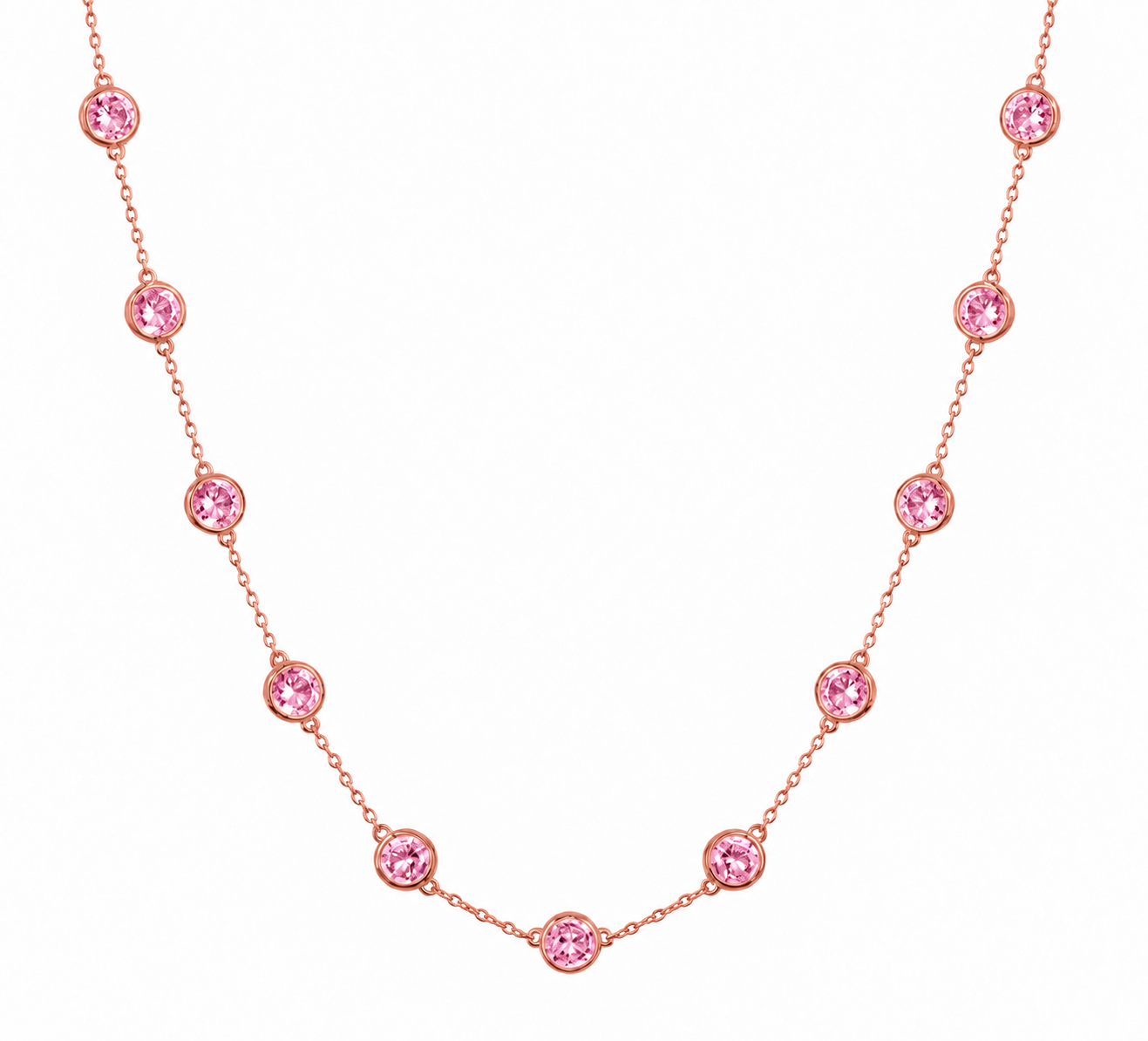 Pink Lab-Grown Diamond Diamonds by the Yard — 8.75 ctw in 14K Rose Gold