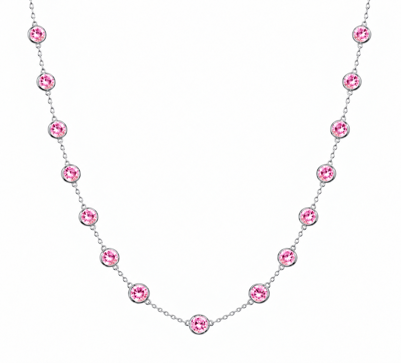 Pink Lab-Grown Diamond Diamonds by the Yard — 8.25 ctw in 14K White Gold placement image