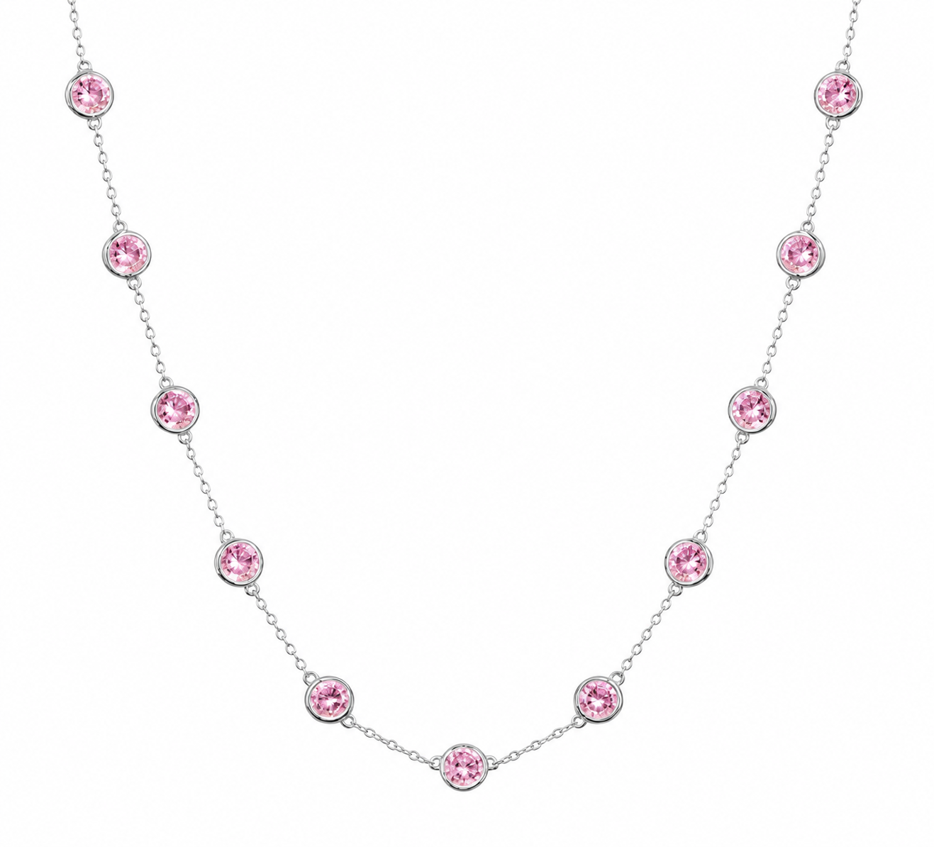Pink Lab-Grown Diamond Diamonds by the Yard — 8.75 ctw in 14K White Gold placement image