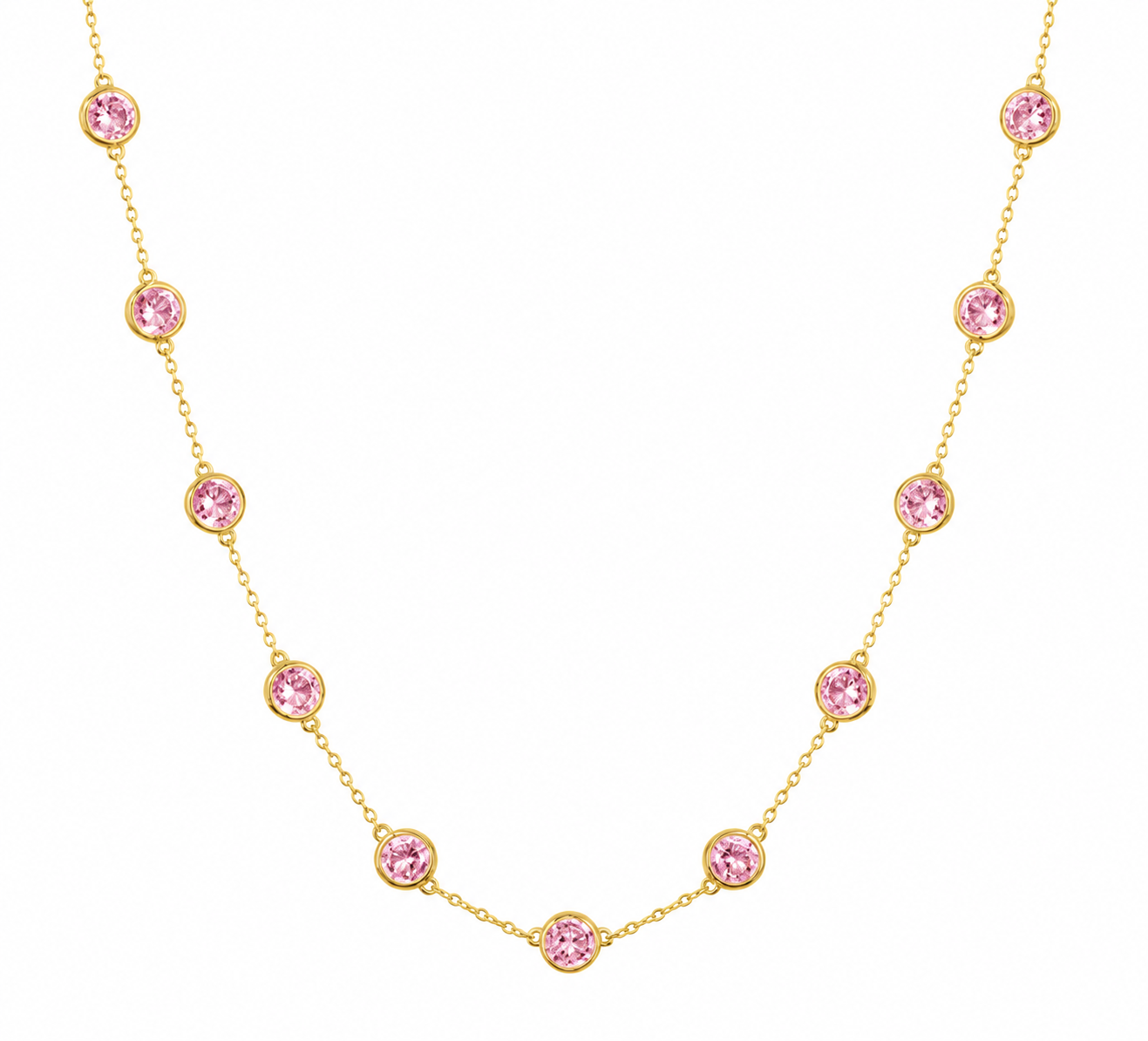Pink Lab-Grown Diamond Diamonds by the Yard — 8.75 ctw in 14K Yellow Gold