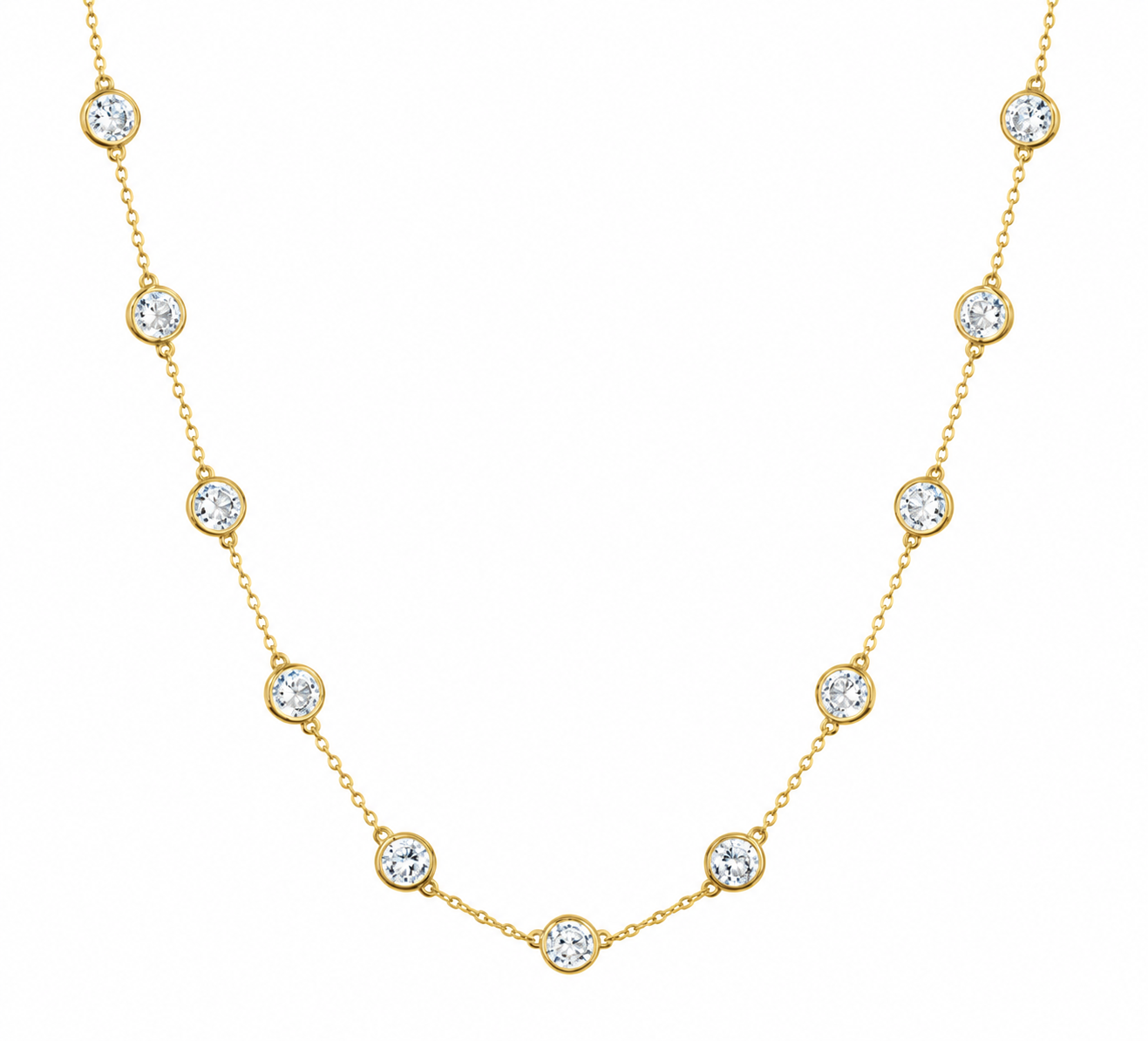 White Lab-Grown Diamond Diamonds by the Yard — 8.50 ctw in 14K Yellow Gold