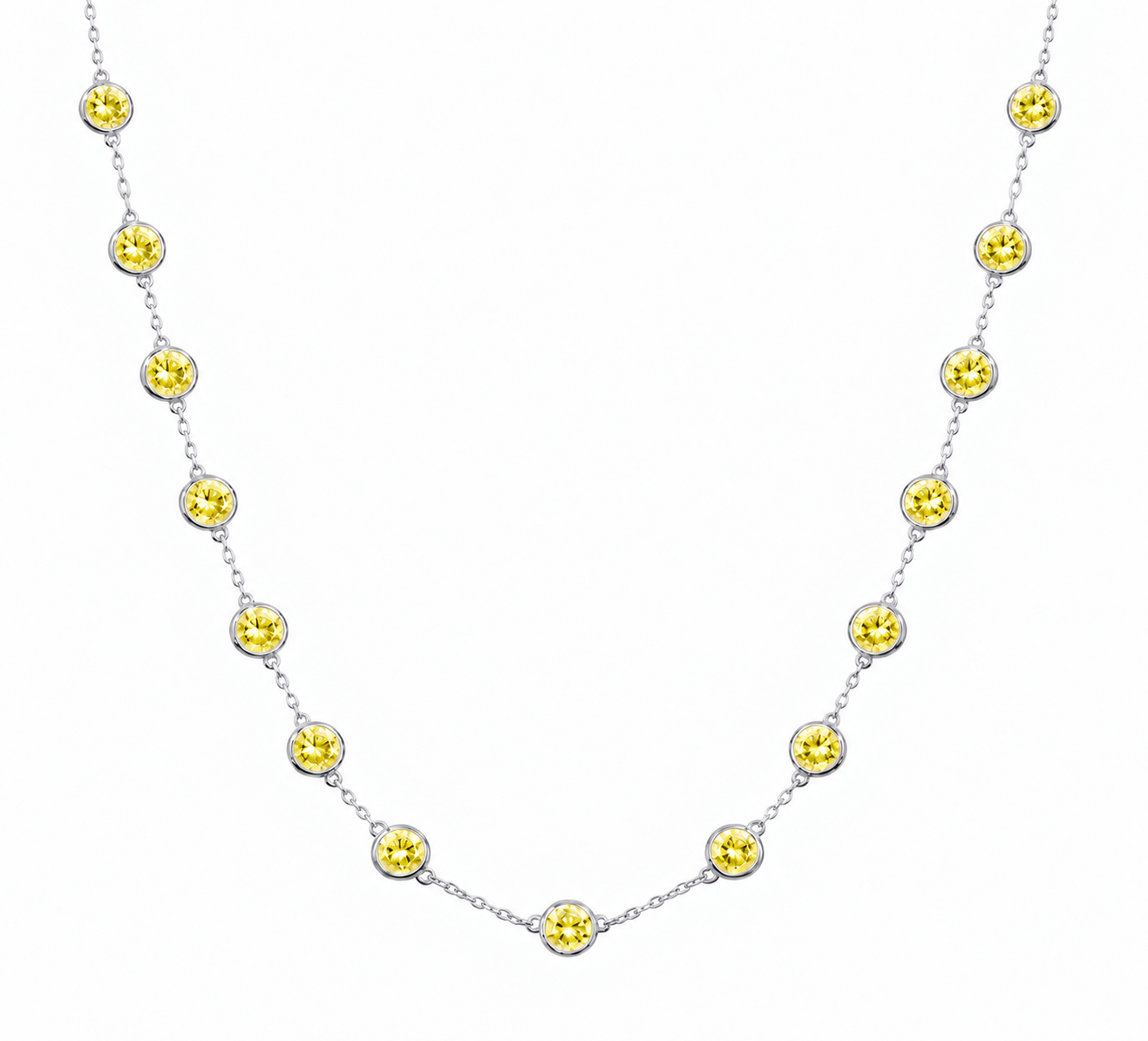 Yellow Lab-Grown Diamond Diamonds by the Yard — 8.25 ctw in 14K White Gold placement image