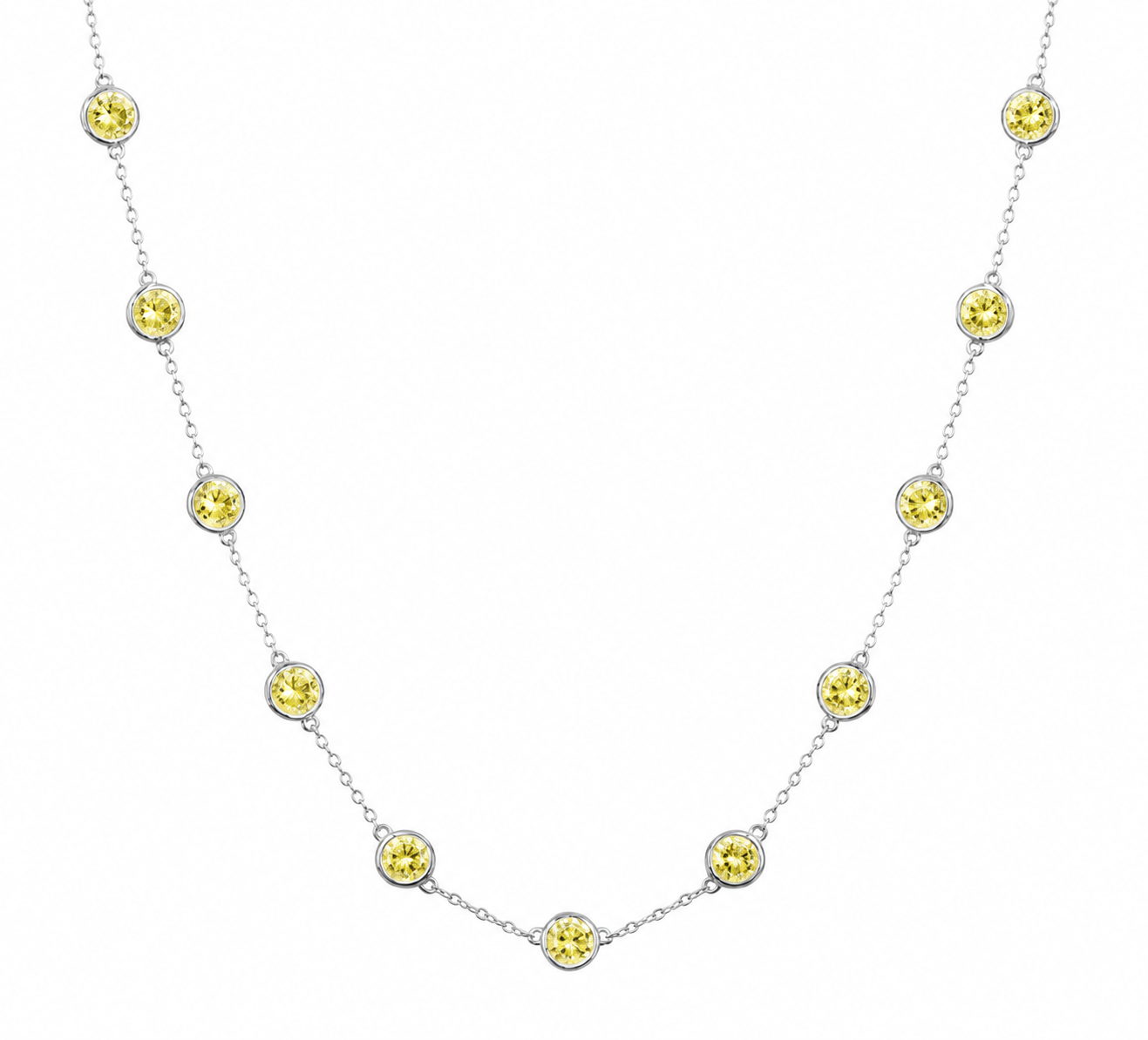 Yellow Lab-Grown Diamond Diamonds by the Yard — 8.75 ctw in 14K White Gold placement image