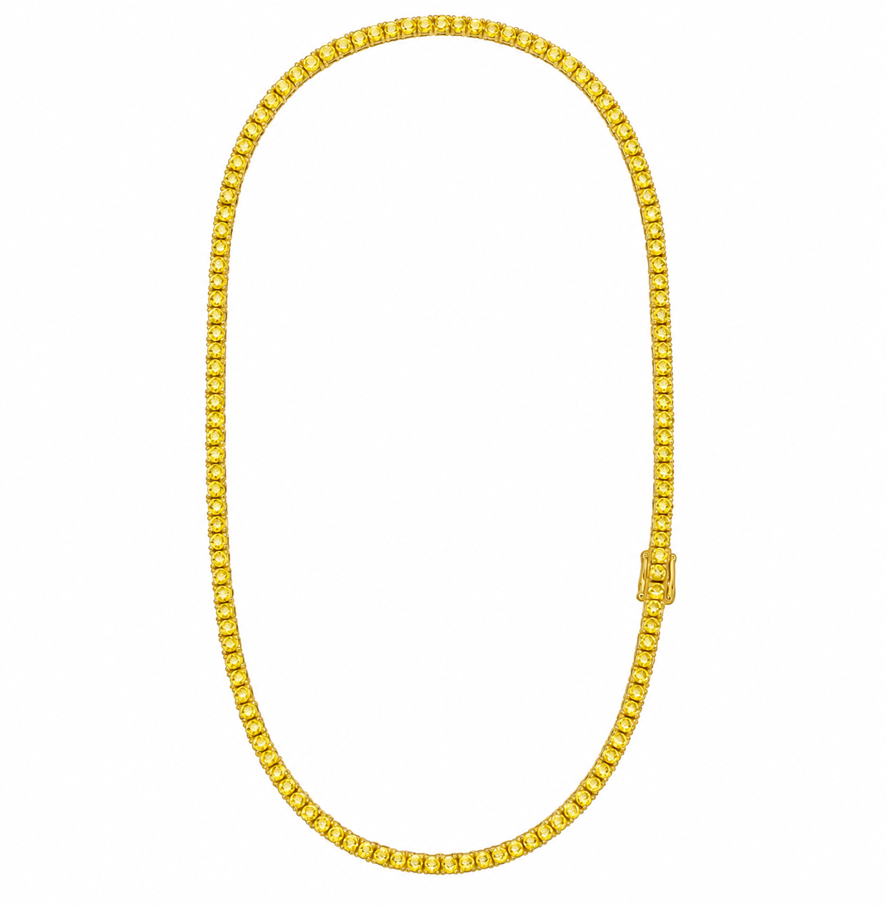 Yellow Lab-Grown Diamond Tennis Necklace in 14K Gold placement image