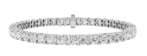 White Lab-Grown Diamond Tennis Bracelet in 14K Gold placement image